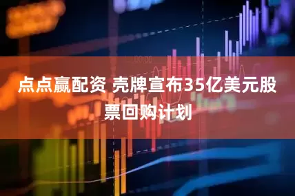 点点赢配资 壳牌宣布35亿美元股票回购计划